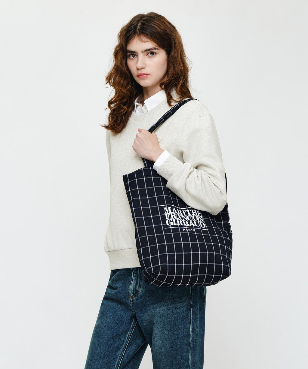 Marithe & Francois Girbaud - Classic Logo Check Eco Bag (Navy) product image 5 | TRAB K-Fashion Australia