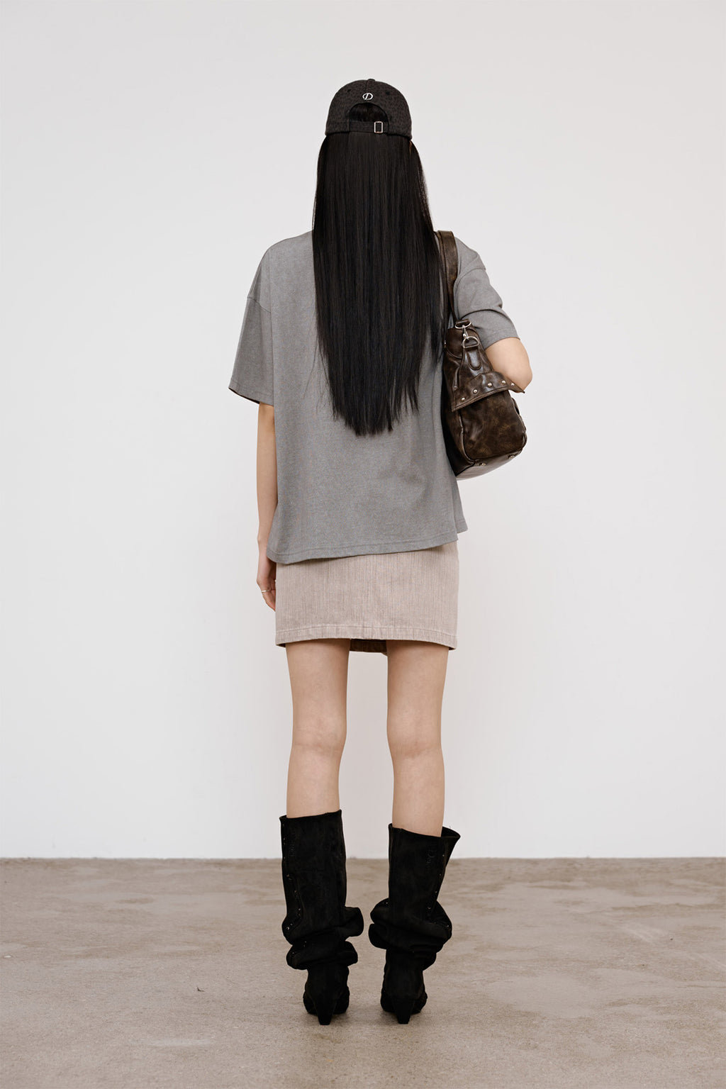 Deinet - Belted Tunnel Skirt (Beige) product image 3 | TRAB K-Fashion Australia