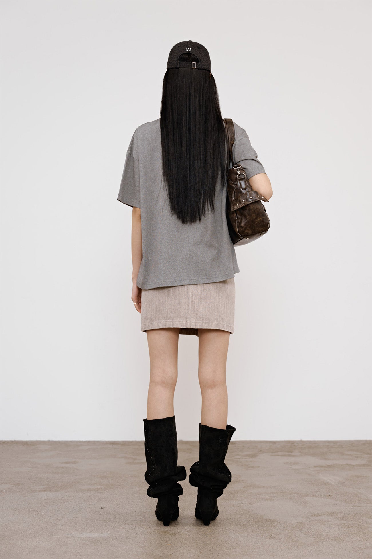 Deinet - Belted Tunnel Skirt (Beige) product image 3 | TRAB K-Fashion Australia