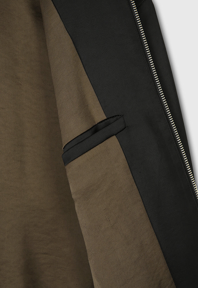 Tonywack - Super Fine Rayon Satin Zip Blouson (Black) product image 12 | TRAB K-Fashion Australia