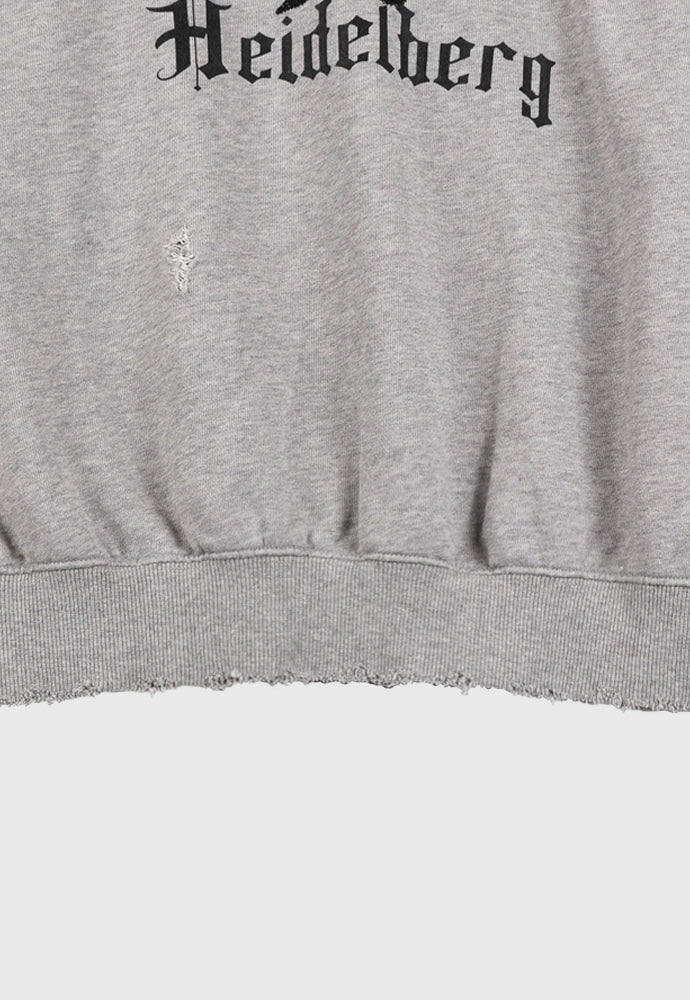 Tonywack - Embroidery Overlap College Sweatshirt (Heather Grey) product image 11 | TRAB K-Fashion Australia