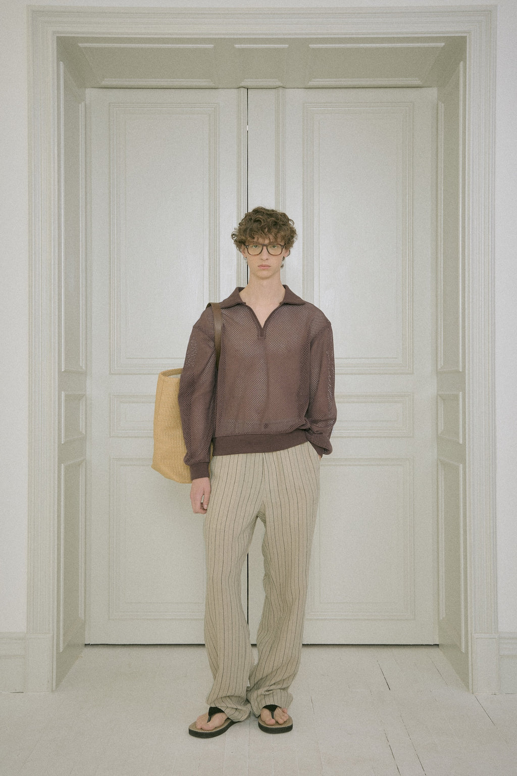 Stu - Stripe Linen Pants (Beige) product image 12 | TRAB K-Fashion Australia