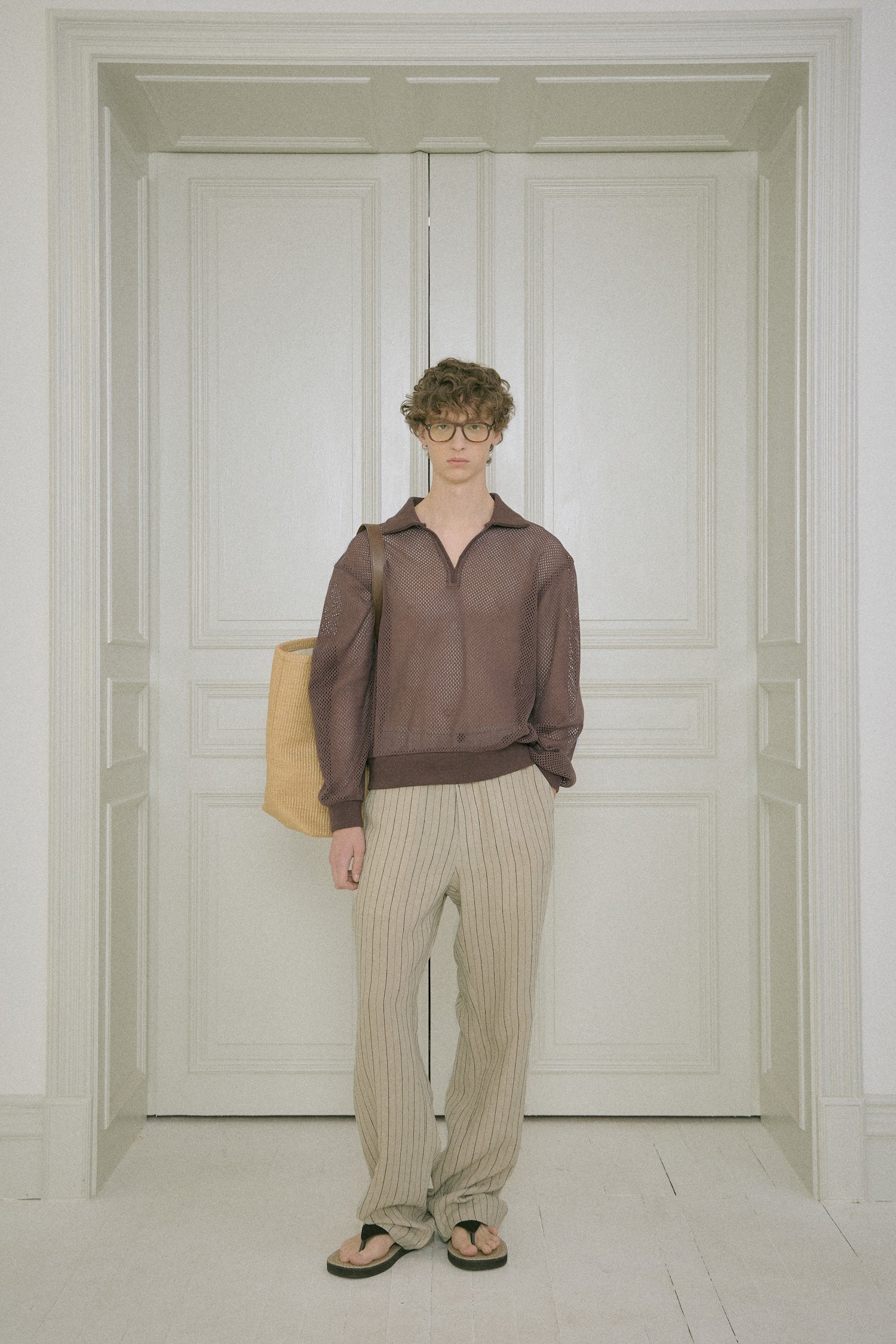 Stu - Stripe Linen Pants (Beige) product image 12 | TRAB K-Fashion Australia