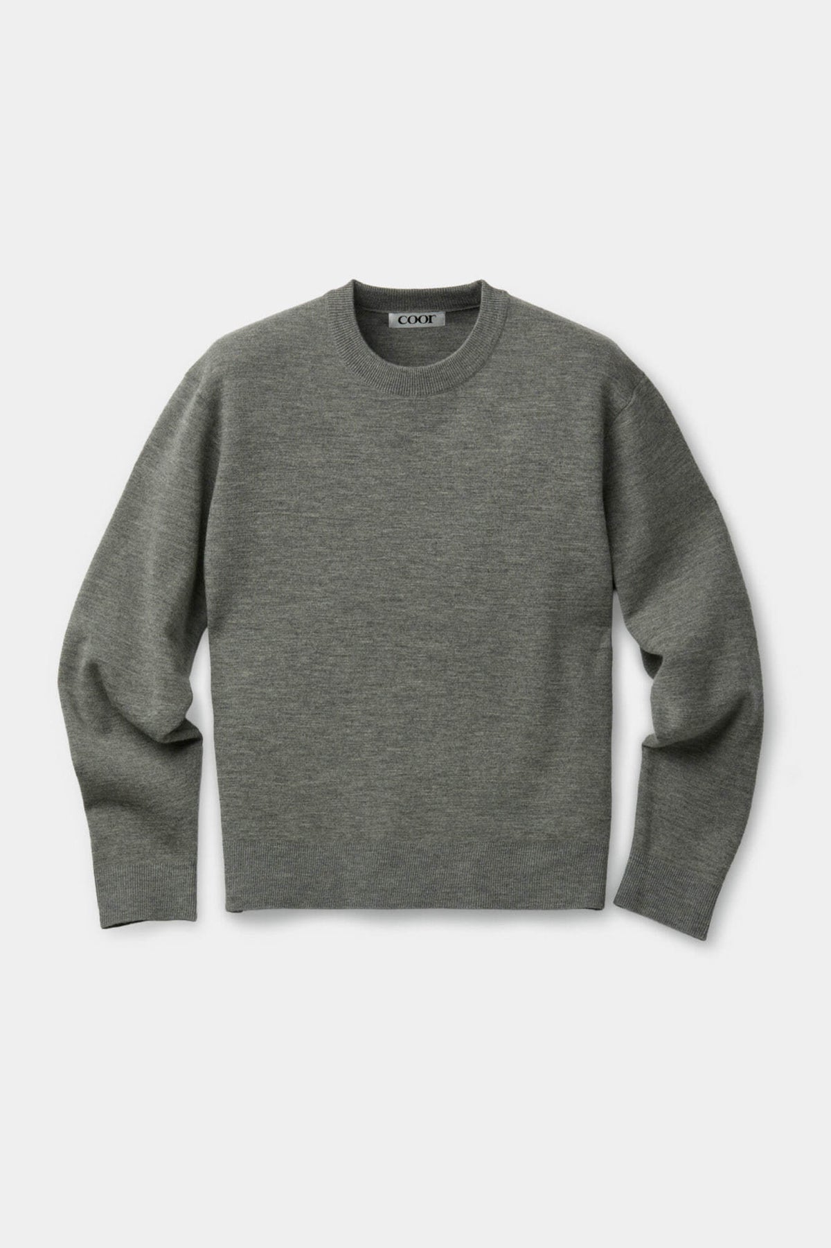 Coor - Merino Wool Crewneck Sweater (Khaki Gray) product image 1 | TRAB K-Fashion Australia