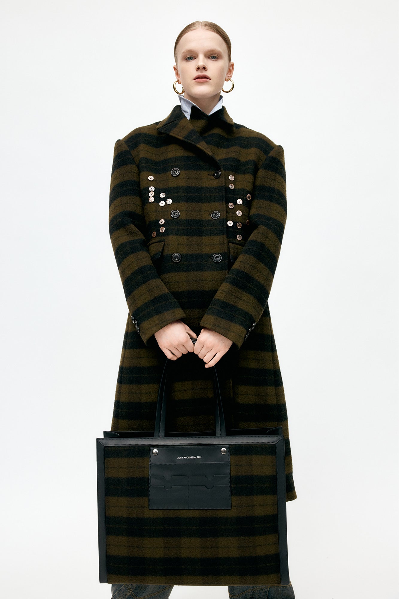 Andersson Bell - Lacie Check Buttons Coat (Green) product image 6 | TRAB K-Fashion Australia