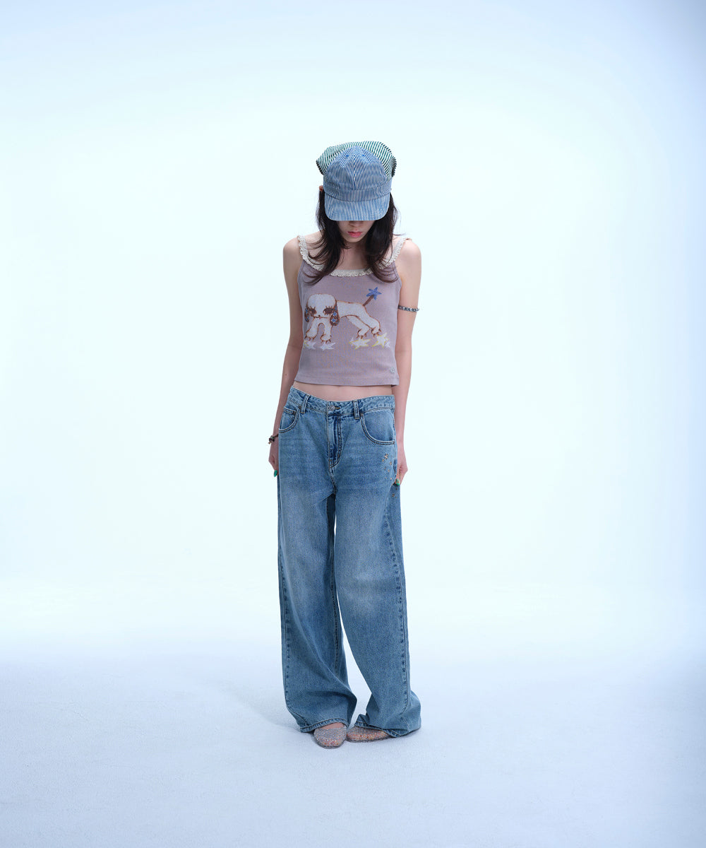 Coyseio - Stardust Denim Pants (Blue) product image 3 | TRAB K-Fashion Australia