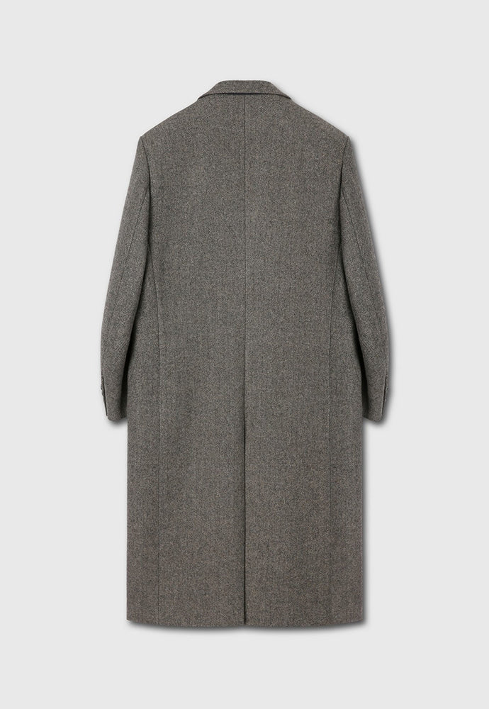 Tonywack - Herringbone Wool Tailored Single Coat (Beige/Grey) product image 11 | TRAB K-Fashion Australia