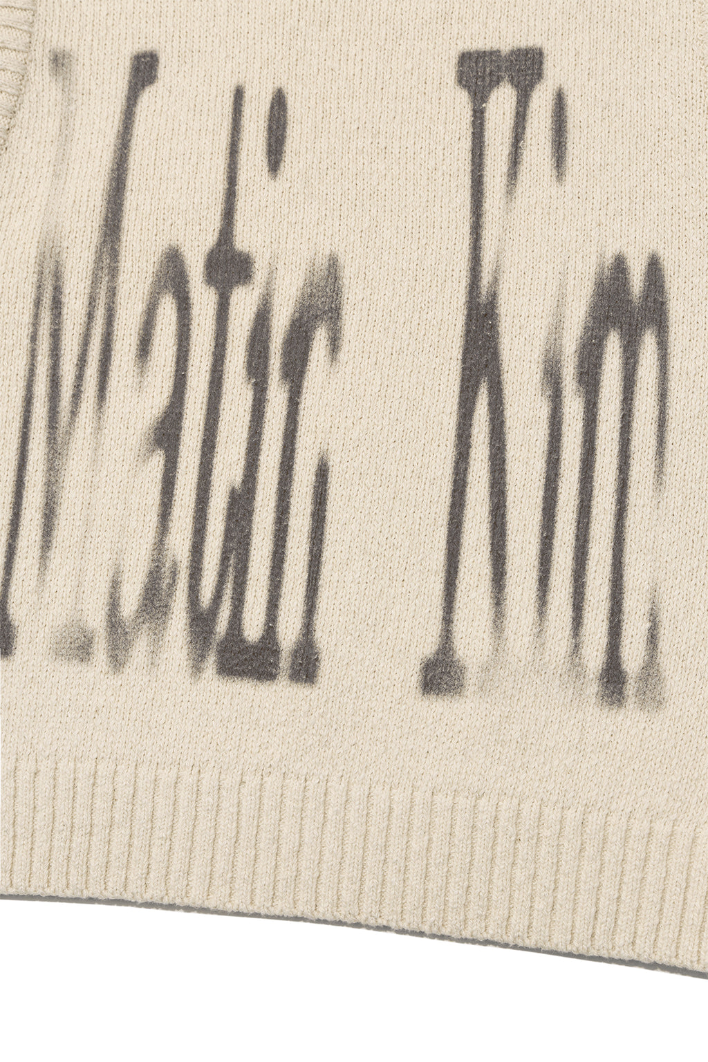 Matin Kim - Big Logo Printing Knit Vest (Beige) product image 4 | TRAB K-Fashion Australia