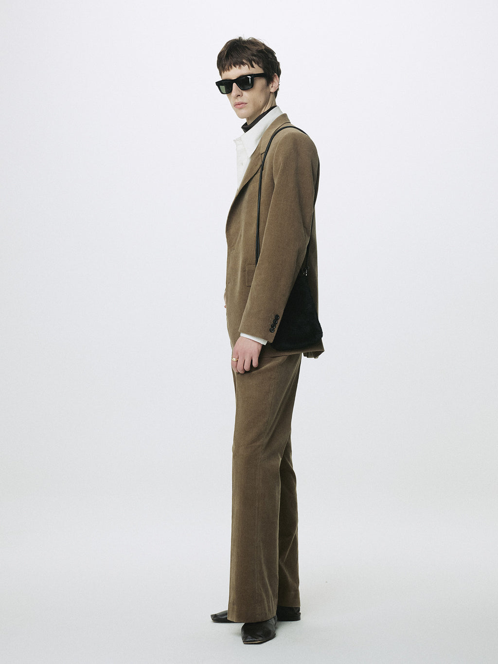 Tonywack - Corduroy Flared Trousers (Beige Taupe) product image 1 | TRAB K-Fashion Australia