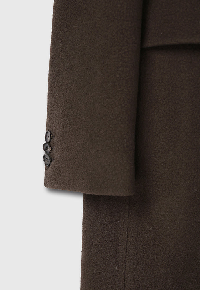 Tonywack - Textured Wool And Cashmere Double-Breasted Coat (Dark Brown) product image 16 | TRAB K-Fashion Australia