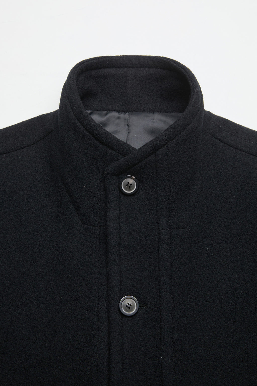 Coor - Virgin Wool High Neck Coat (Black) product image 5 | TRAB K-Fashion Australia