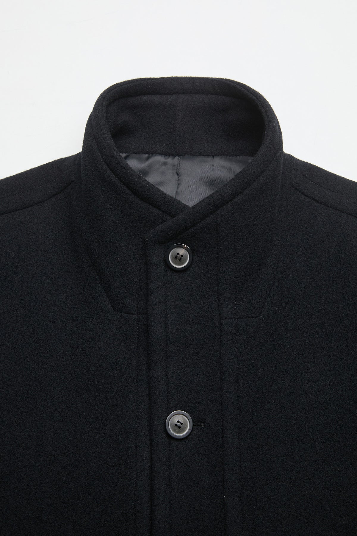 Coor - Virgin Wool High Neck Coat (Black) product image 5 | TRAB K-Fashion Australia
