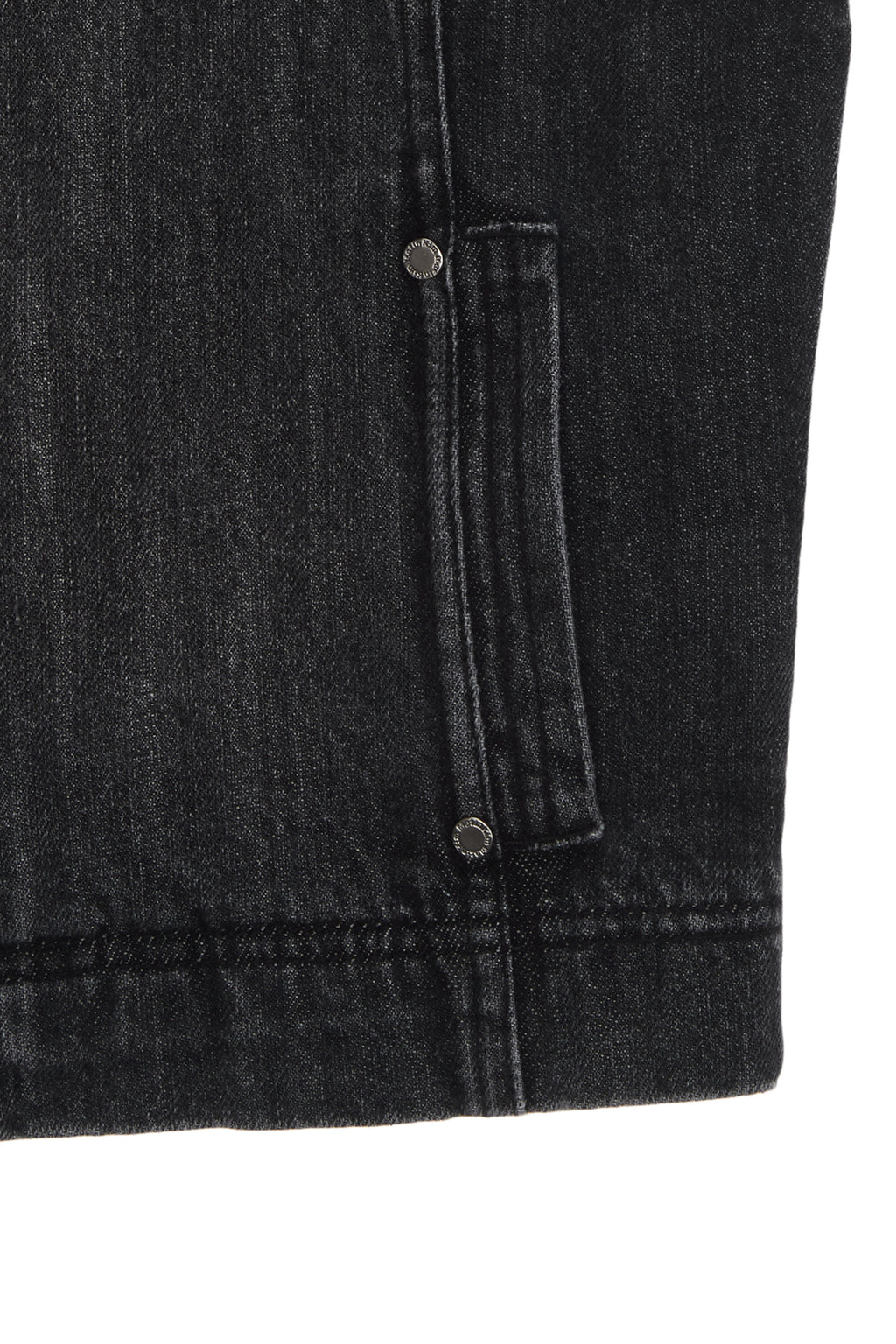 Matin Kim - Slim Zip Up Denim Vest (Black) product image 4 | TRAB K-Fashion Australia