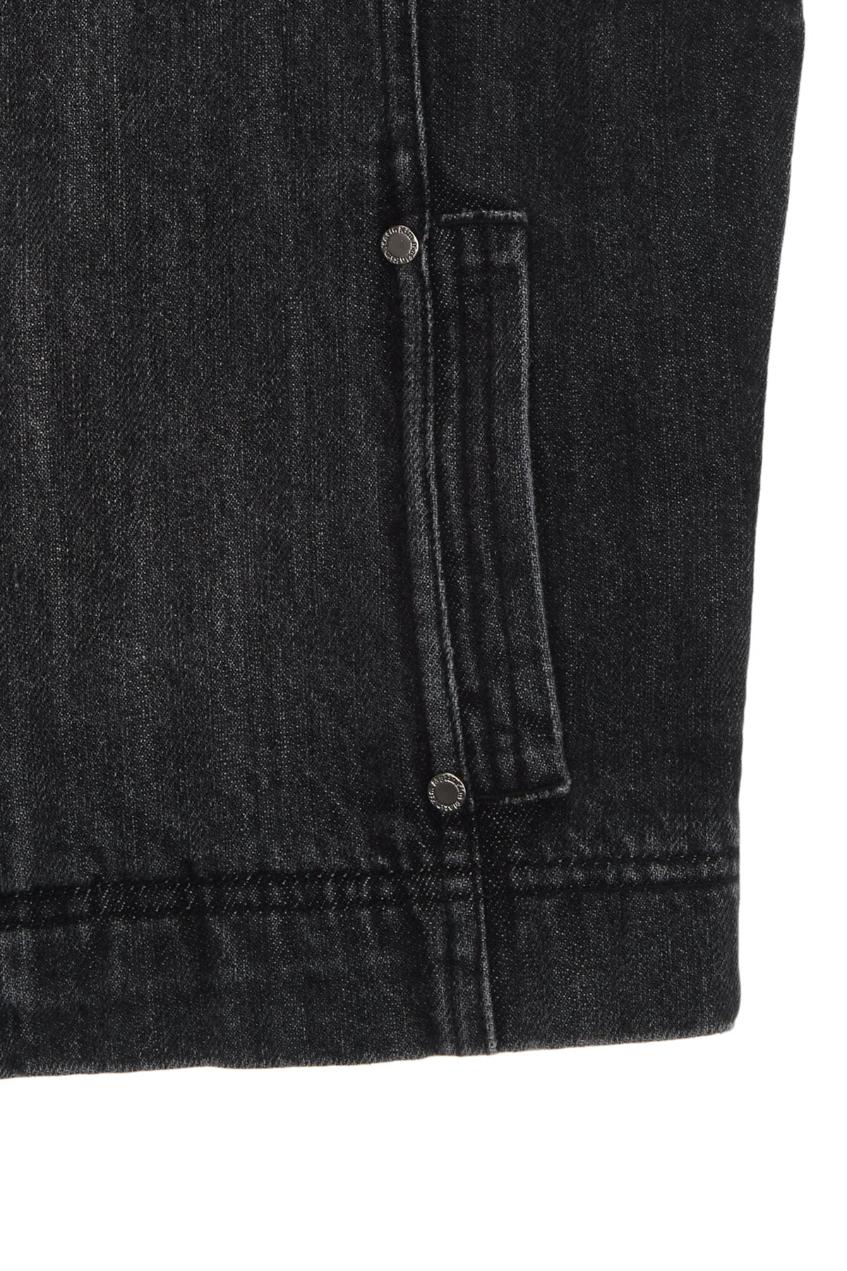 Matin Kim - Slim Zip Up Denim Vest (Black) product image 4 | TRAB K-Fashion Australia