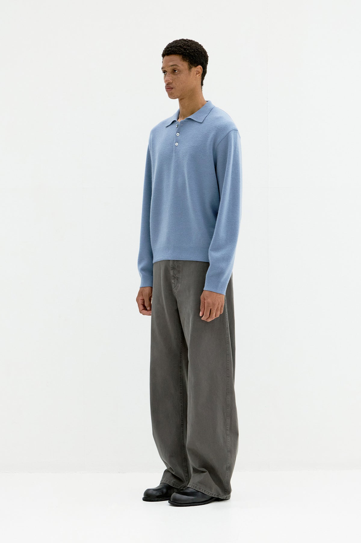 Coor - Topfill Wool Polo Knit (Sky Blue) product image 3 | TRAB K-Fashion Australia