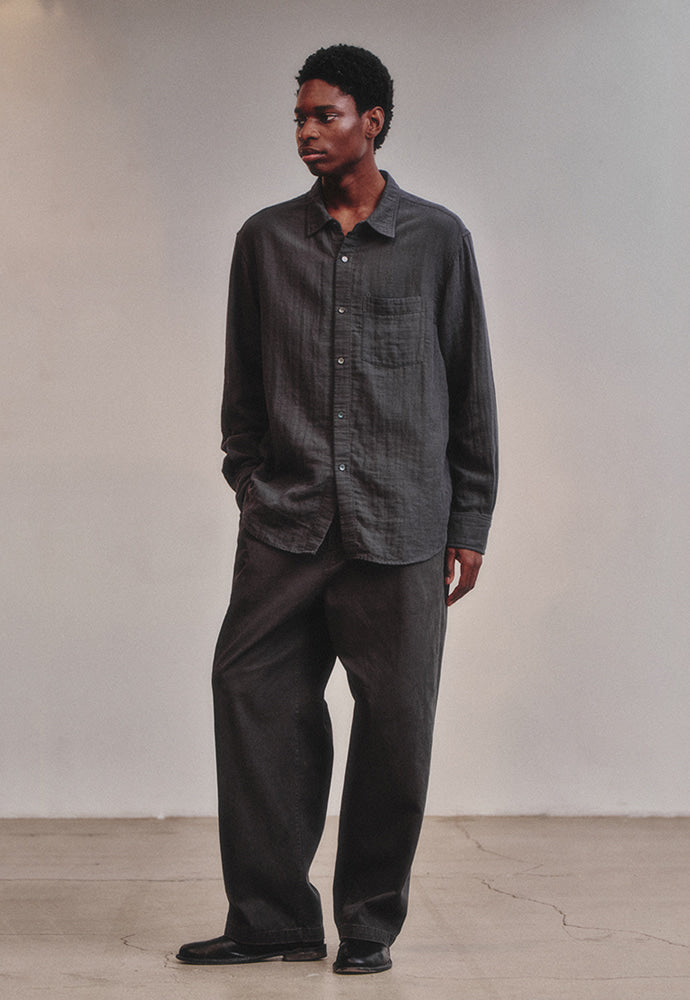 Art if acts - Washed Gauze Shirt (Charcoal) product image 2 | TRAB K-Fashion Australia