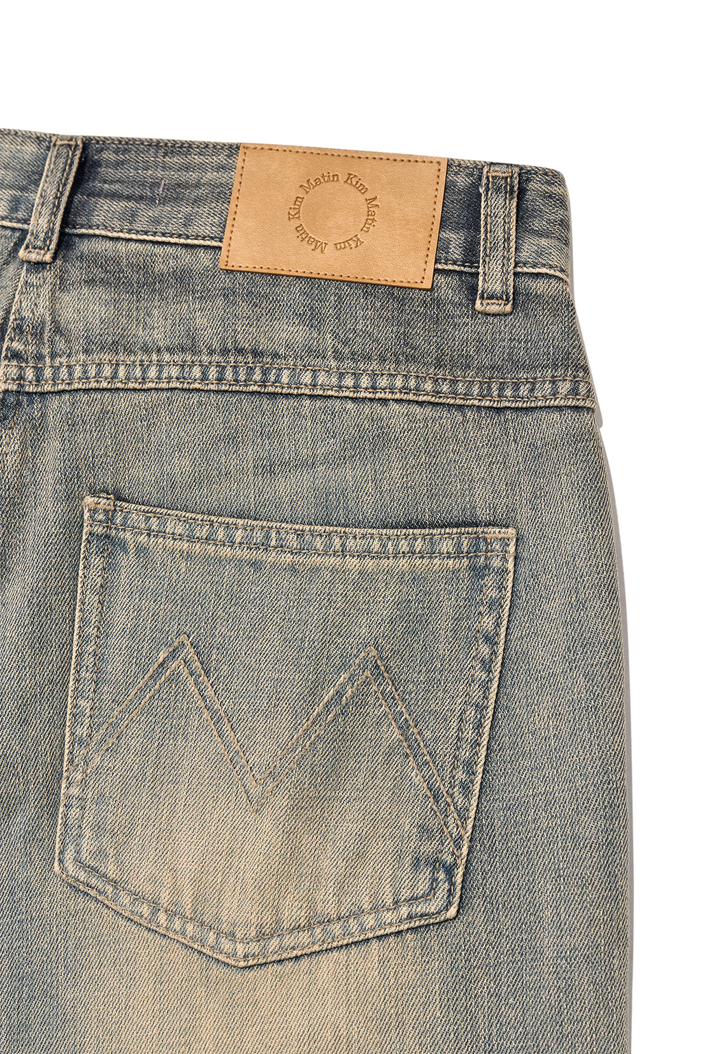 Matin Kim - Out Pocket Washed Denim Pants (Smoke Blue) product image 6 | TRAB K-Fashion Australia