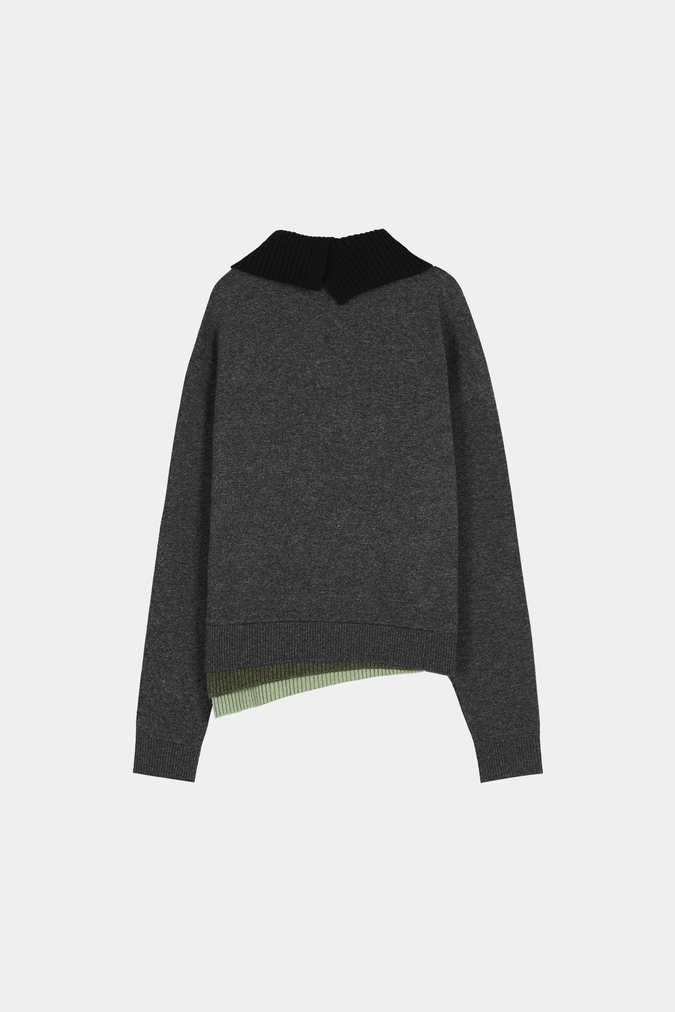 Andersson Bell - Layered Collar Cardigan (Charcoal) product image 10 | TRAB K-Fashion Australia