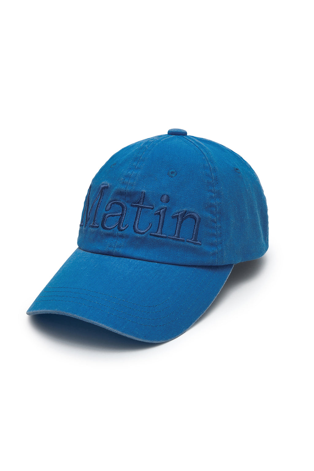 Matin Kim - Matin Logo Washed Ball Cap (Blue) product image 5 | TRAB K-Fashion Australia