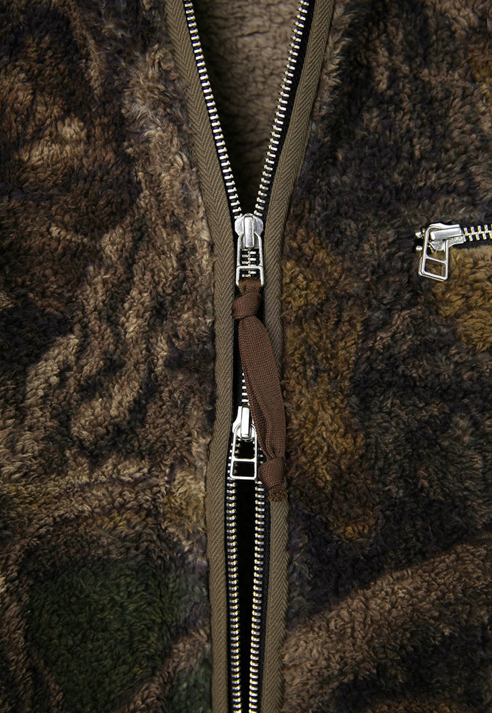 Tonywack - Leaf Camo Printed Fleece Jacket (Brown) product image 12 | TRAB K-Fashion Australia