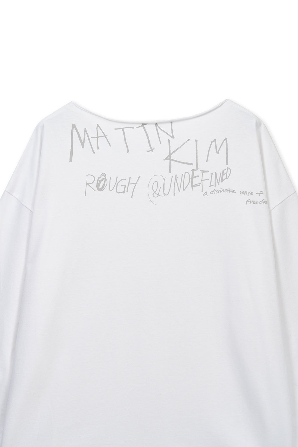 Matin Kim - Raw Hem Finished Boat Neck Top (White) product image 4 | TRAB K-Fashion Australia