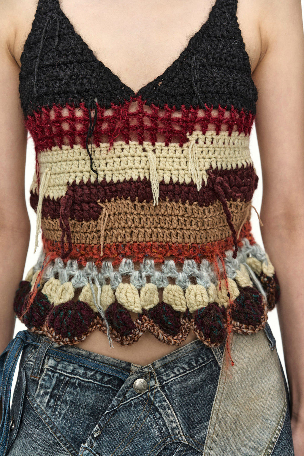Andersson Bell - Hand-Crocheted Ruffle Hem Top (Multi) product image 5 | TRAB K-Fashion Australia