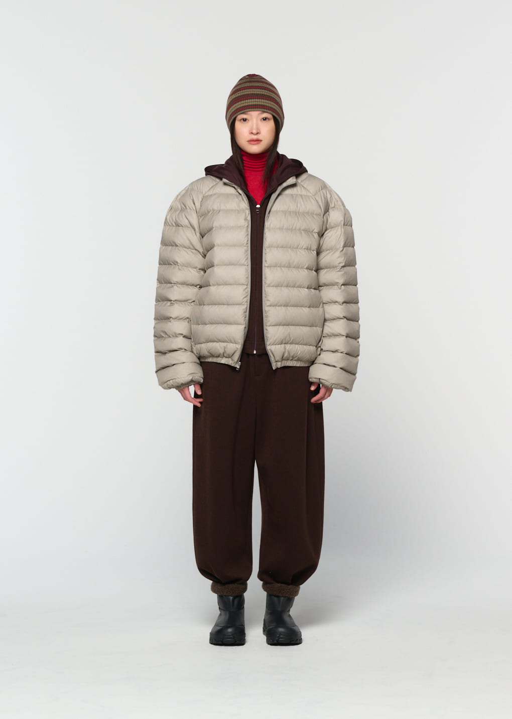 Amomento - easy wool pants (Brown) product image 7 | TRAB K-Fashion Australia