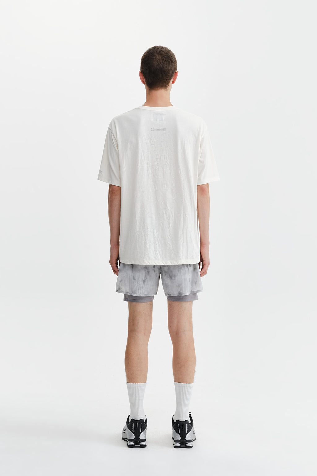 Matin Kim - Matin Pace Motion Shorts (Light Grey) product image 7 | TRAB K-Fashion Australia