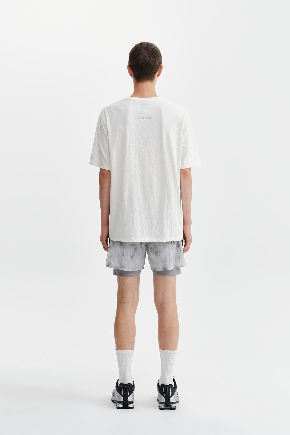 Matin Kim - Matin Pace Motion Shorts (Light Grey) product image 7 | TRAB K-Fashion Australia