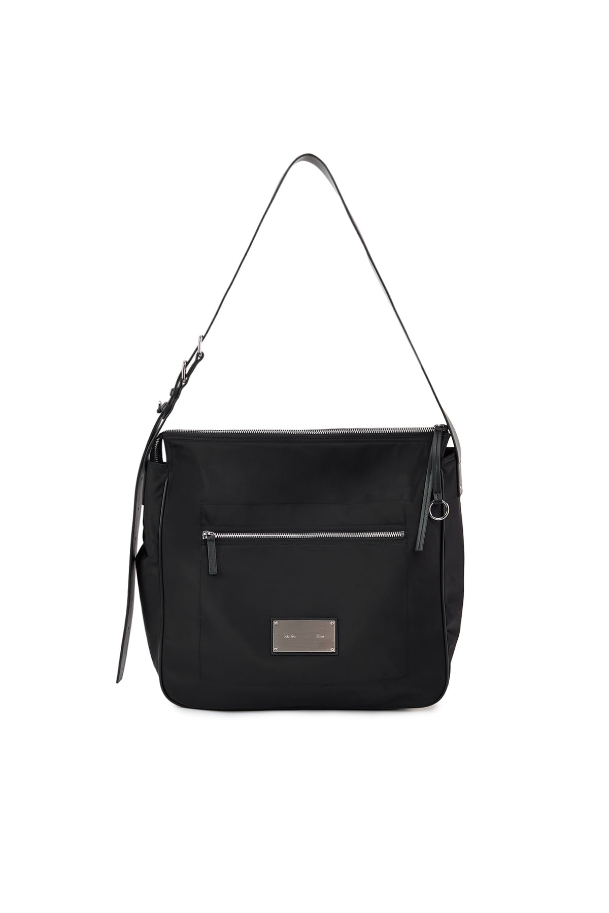 Matin Kim - Embossed Logo Fabric Shoulder Bag (Black) product image 1 | TRAB K-Fashion Australia