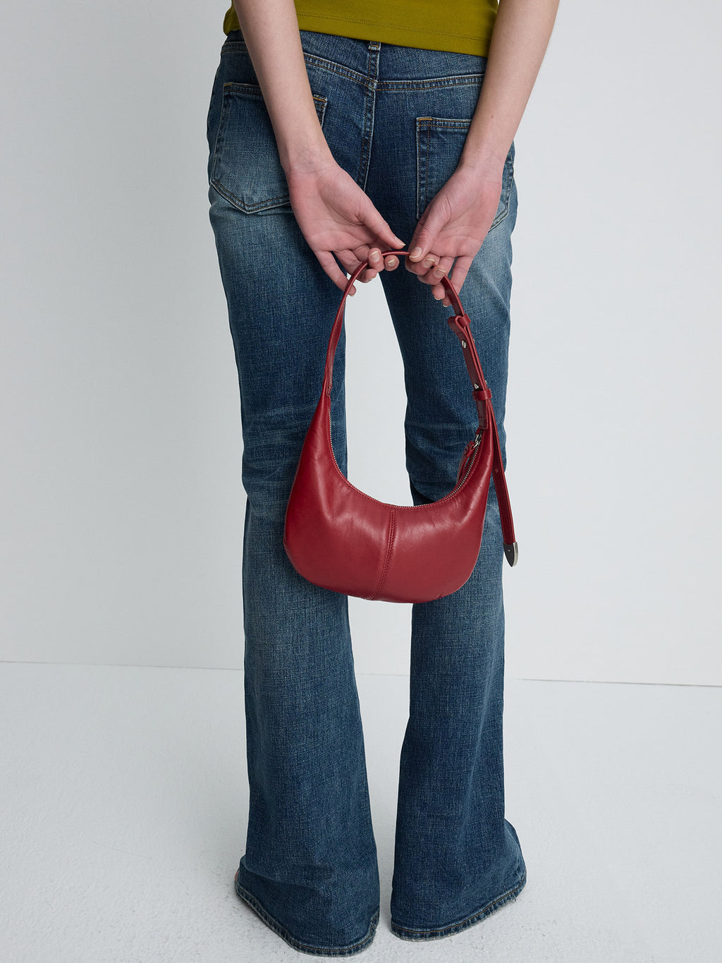 Tonywack - Low-Rise Denim Bootcut Trousers (Washed Mid Blue) product image 7 | TRAB K-Fashion Australia