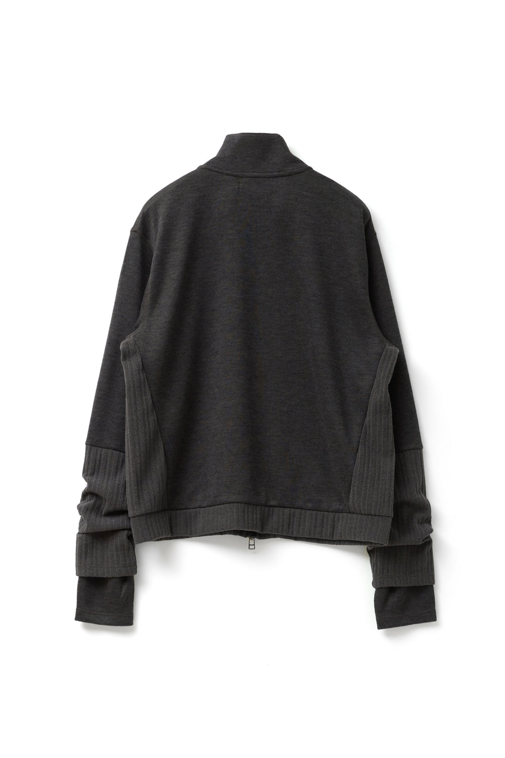 Hatchingroom - Double Sleeve Track Cardigan Dark (Khaki) product image 2 | TRAB K-Fashion Australia