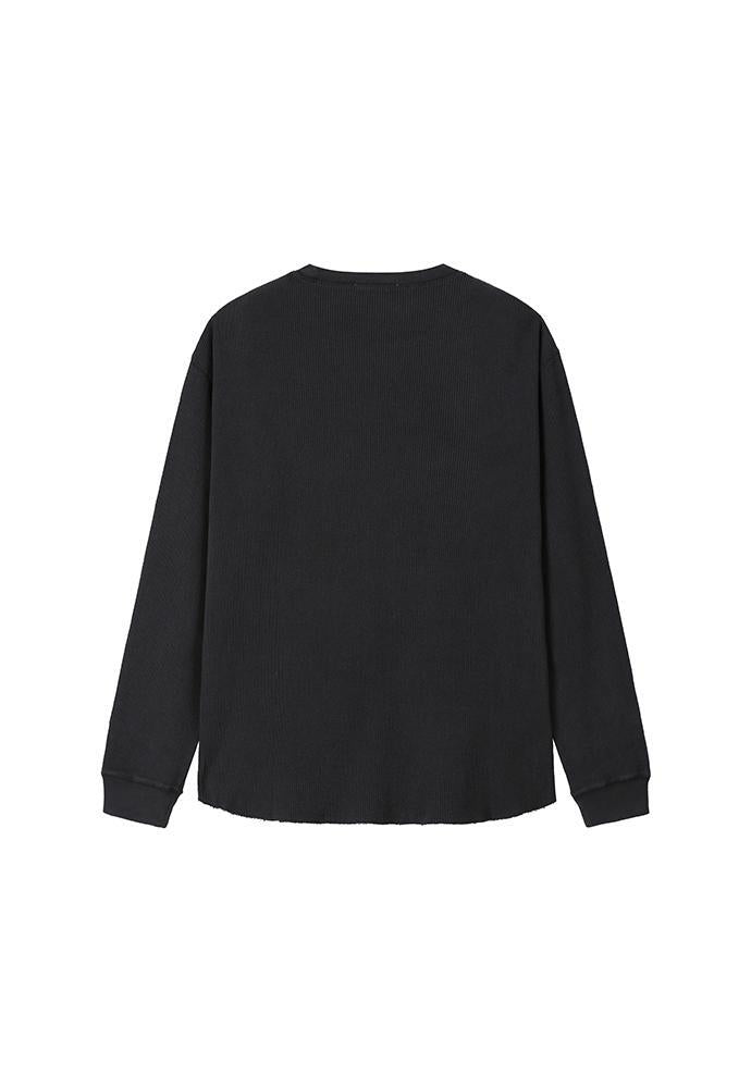 Art if acts - Garment Dyed Waffle Sleeve (Faded Black) product image 8 | TRAB K-Fashion Australia