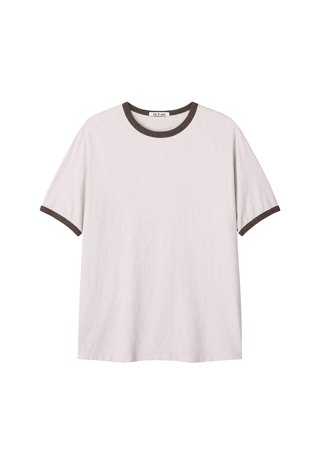 Art if acts - Slub Ringer Tee (Oat/Brown) product image 6 | TRAB K-Fashion Australia