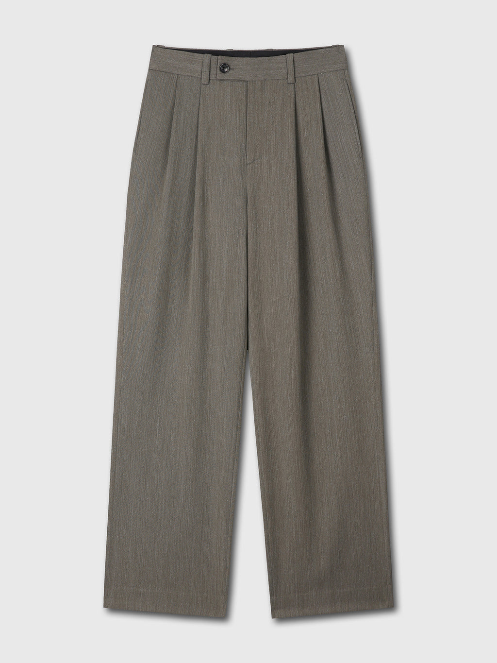 Tonywack - Light Wool Pleated Wide Trousers (Beige Taupe) product image 6 | TRAB K-Fashion Australia