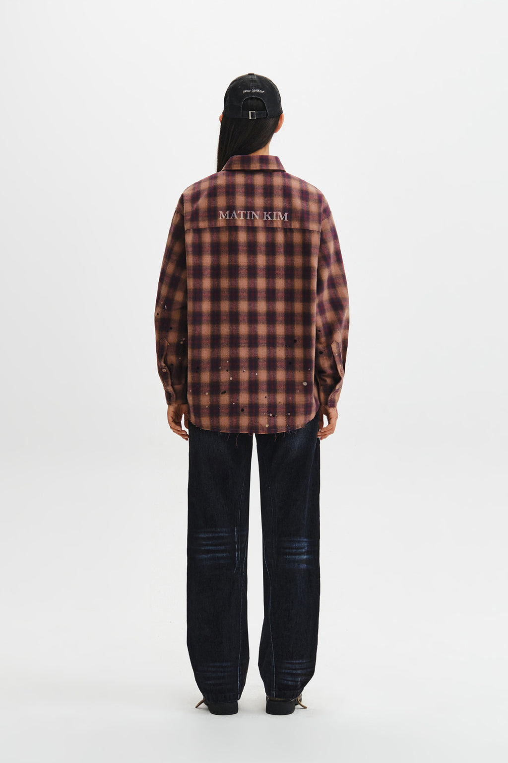 Matin Kim - Paint Effect Flannel Check Shirt (Indian Pink) product image 10 | TRAB K-Fashion Australia