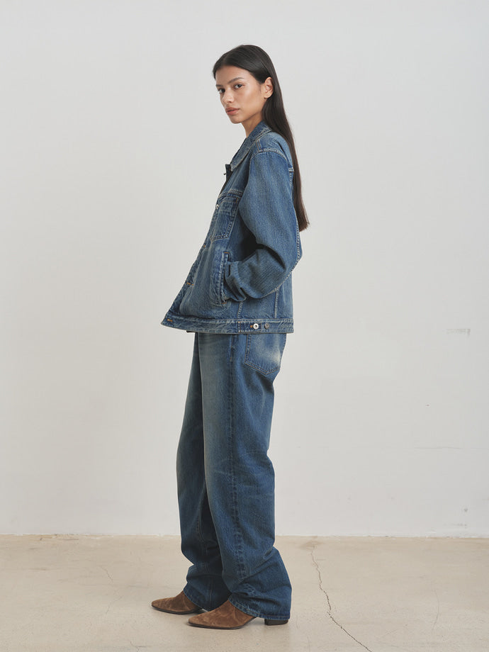 Tonywack - Denim Blouson Jacket (Mid Blue) product image 7 | TRAB K-Fashion Australia