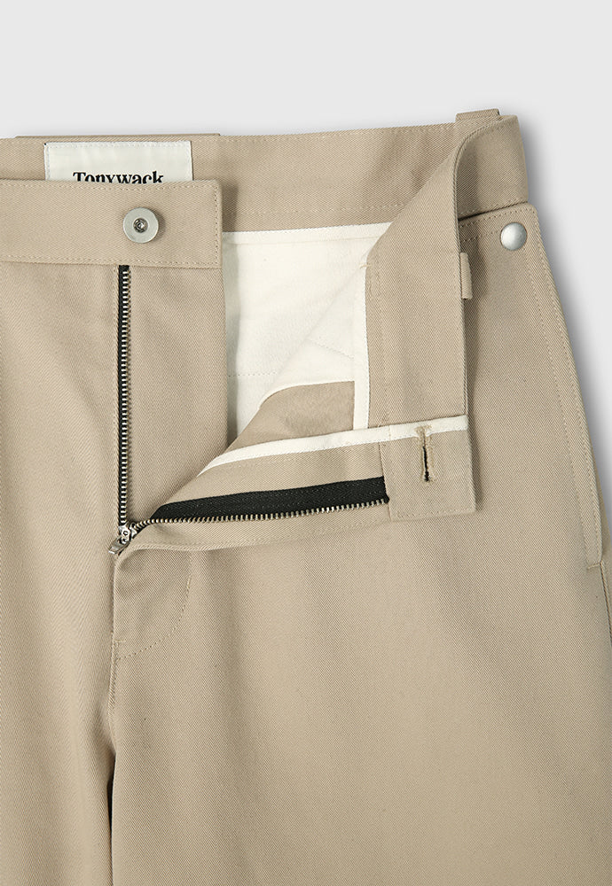 Tonywack - Hard Twist Semi-Wide Cut Double Knee Pants (Beige) product image 10 | TRAB K-Fashion Australia