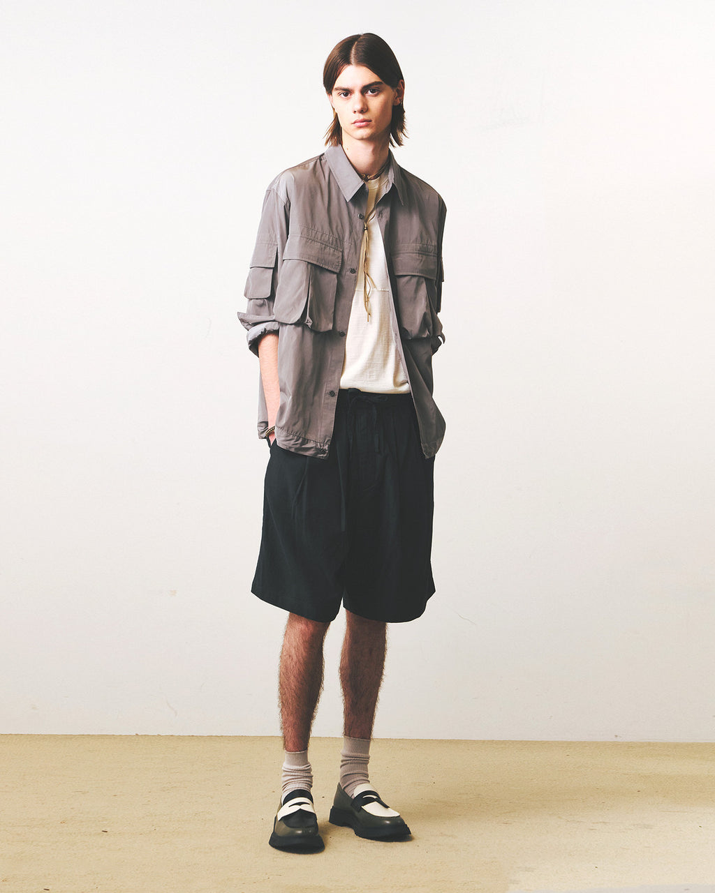 Eastlogue - Multi Cargo Pocket Shirts (Khaki) product image 1 | TRAB K-Fashion Australia