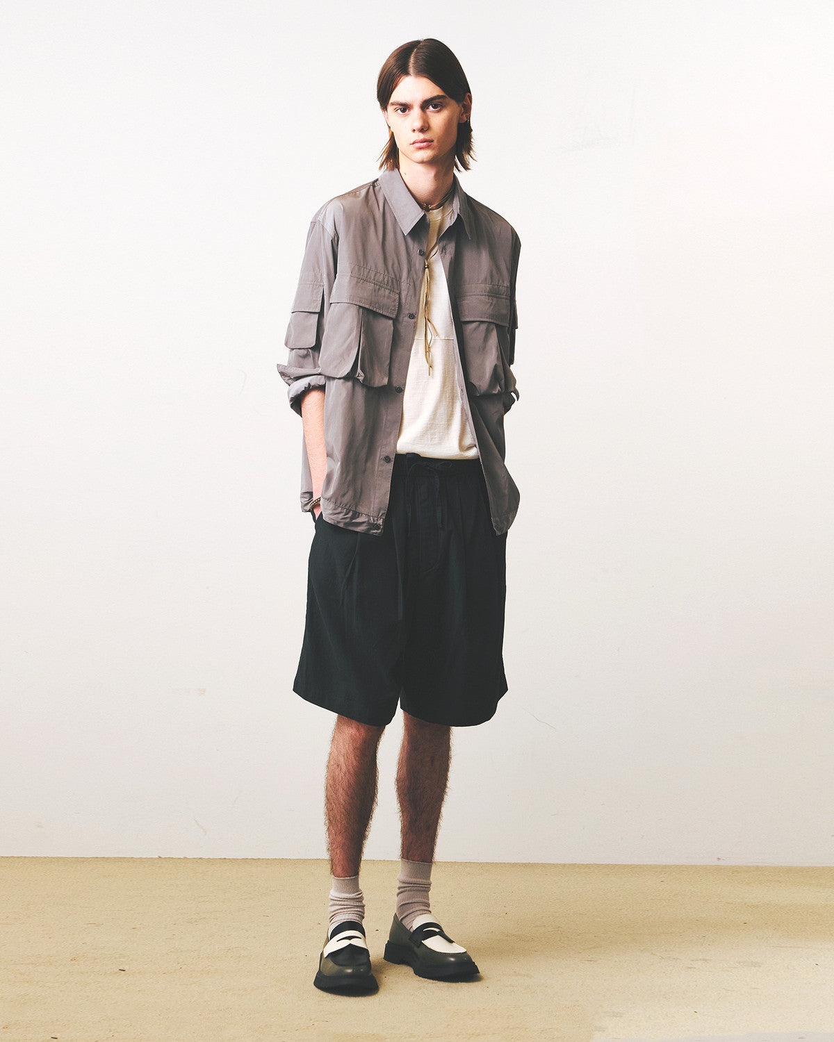 Eastlogue - Multi Cargo Pocket Shirts (Khaki) product image 1 | TRAB K-Fashion Australia