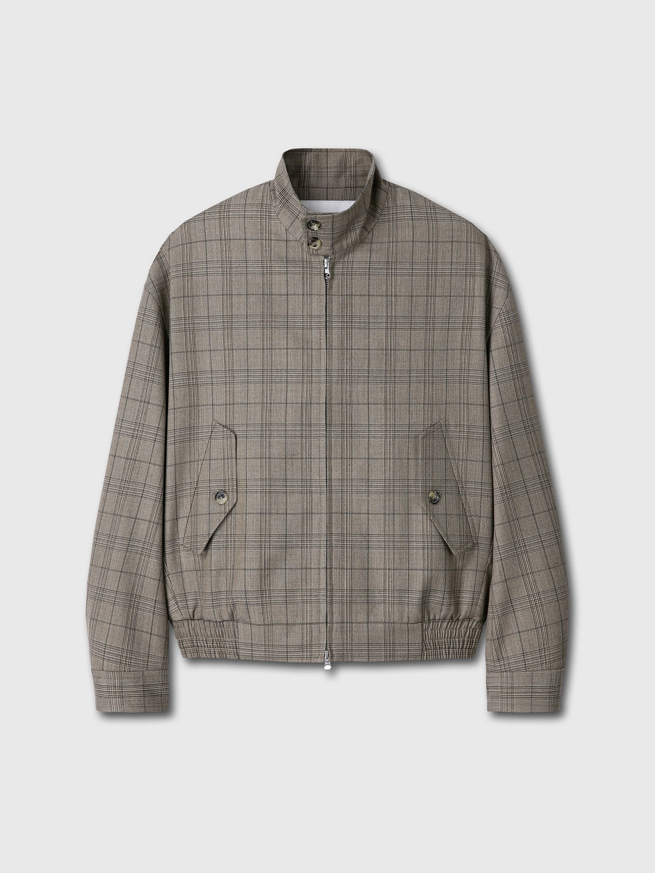 Tonywack - Checked Wool Harrington Jacket (Beige Check) product image 8 | TRAB K-Fashion Australia