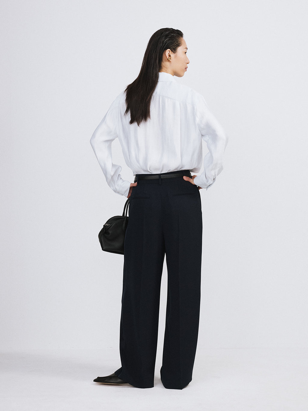Recto - Oversized Sheer Shirt (White Grey) product image 3 | TRAB K-Fashion Australia