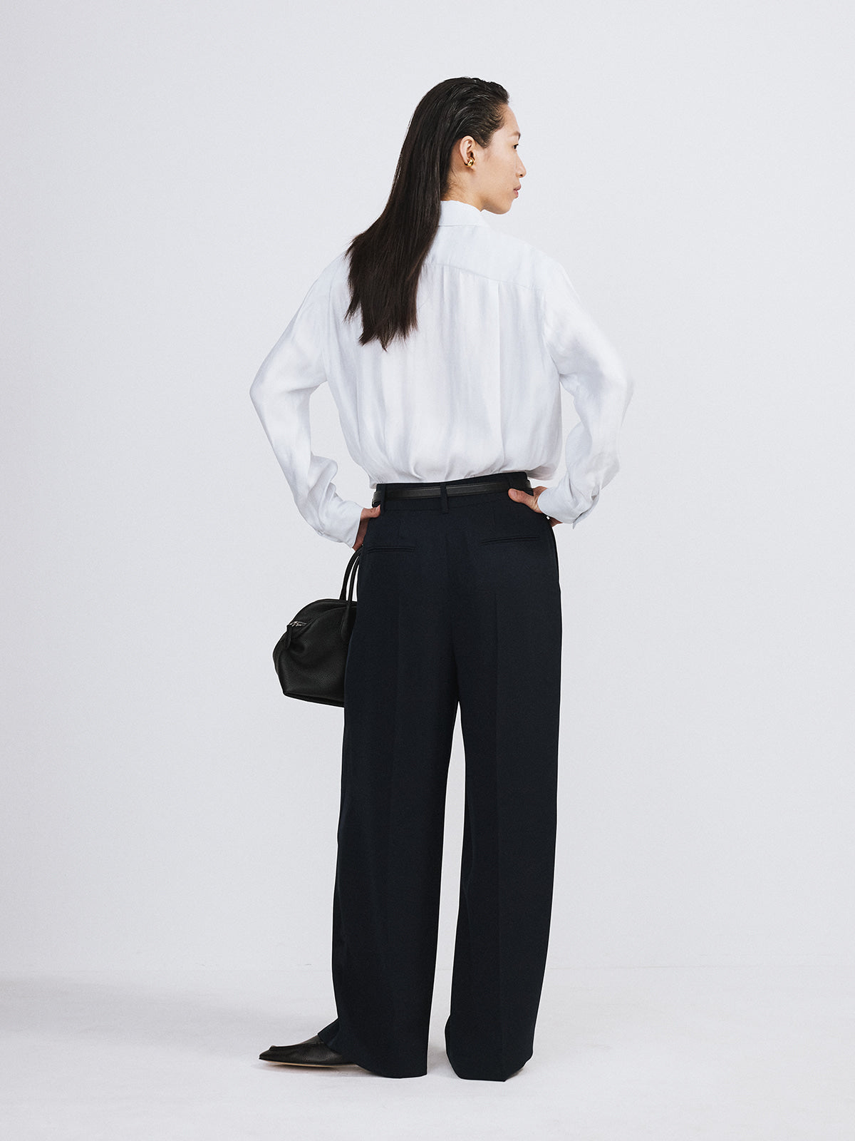 Recto - Oversized Sheer Shirt (White Grey) product image 3 | TRAB K-Fashion Australia