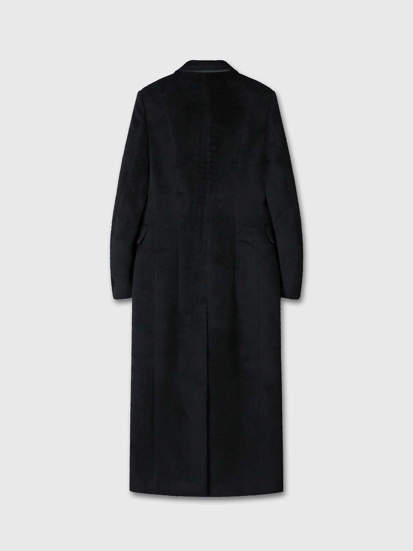 Tonywack - Wool And Alpaca Fitted Double-Breasted Maxi Coat (Black) product image 10 | TRAB K-Fashion Australia