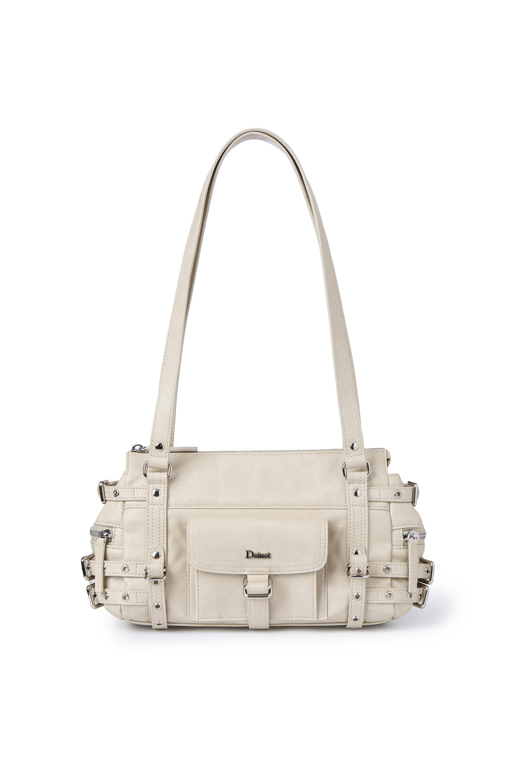 Deinet - Belted Pocket Mini Shoulder Bag (Beige) product image 1 | TRAB K-Fashion Australia