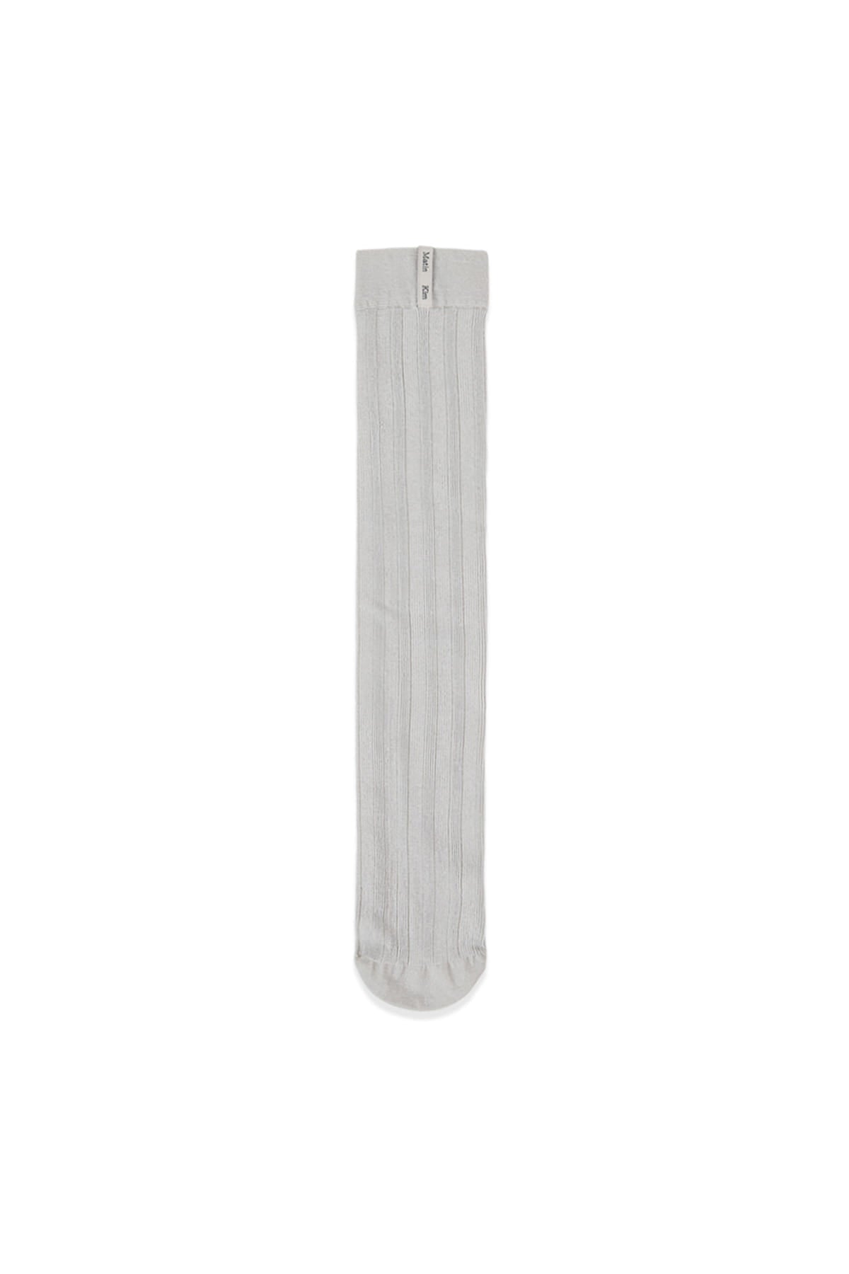Matin Kim - Metal Ribbed Stocking Socks (Ivory) product image 1 | TRAB K-Fashion Australia