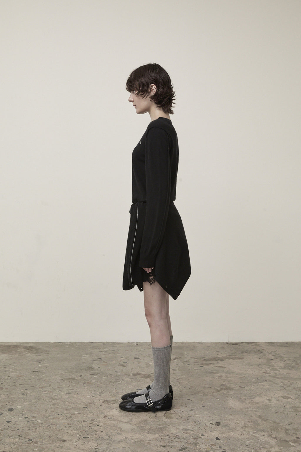 Matin Kim - Cashmere Blended Round Knit Pullover (Black) product image 13 | TRAB K-Fashion Australia