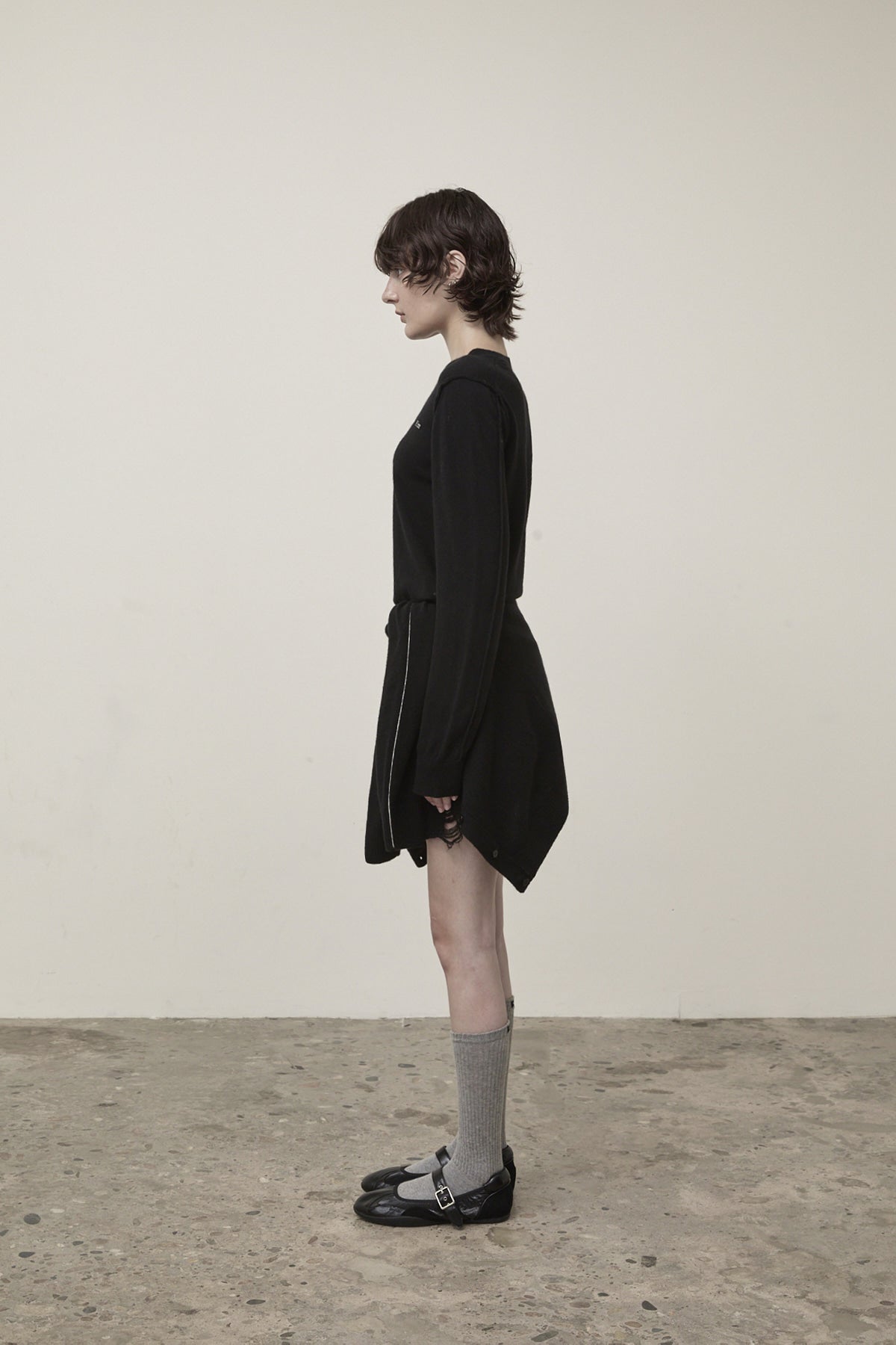 Matin Kim - Cashmere Blended Round Knit Pullover (Black) product image 13 | TRAB K-Fashion Australia