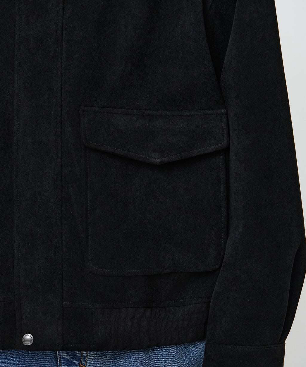 Marithe & Francois Girbaud - Faux Suede Blouson Jacket (Black) product image 4 | TRAB K-Fashion Australia