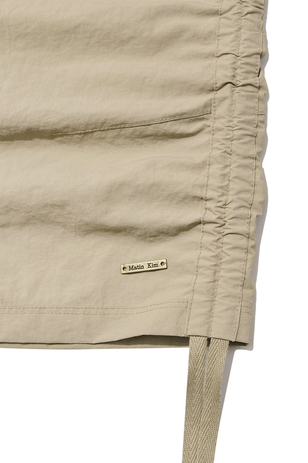 Matin Kim - Nylon String Half Pants (Beige) product image 5 | TRAB K-Fashion Australia